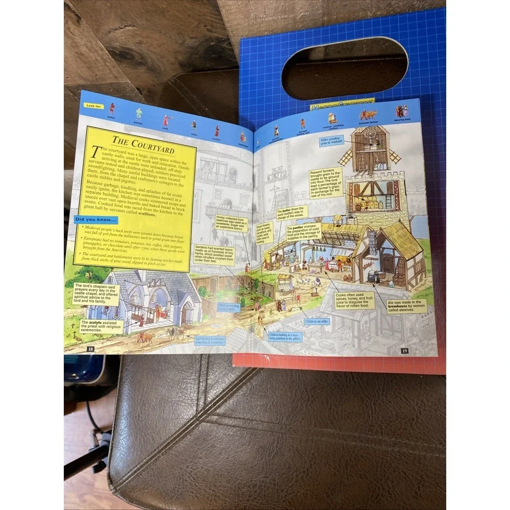 VTG Readers Digest Micro Stickers Castle Siege Worlds of Adventure Medieval Kids